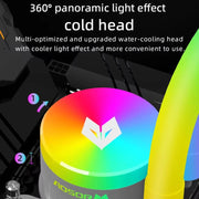COOLMOON AS360 Magic Diamond Edition Computer Cooler ARGB Water Cooling Light Integrated CPU Radiator(White)