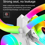 COOLMOON AS360 Magic Diamond Edition Computer Cooler ARGB Water Cooling Light Integrated CPU Radiator(White)