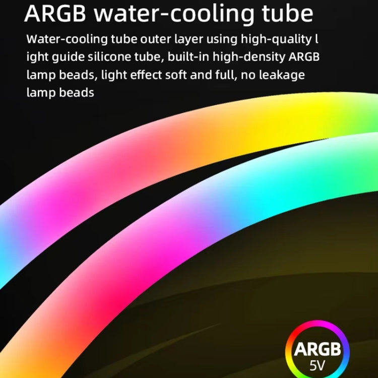 COOLMOON AS360 Magic Diamond Edition Computer Cooler ARGB Water Cooling Light Integrated CPU Radiator(White)