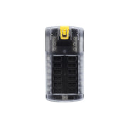 RV Yacht 12-way LED Insulated Flame-retardant Fuse Holder Box with Wire(Configuration 3)