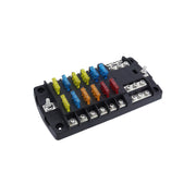 RV Yacht 12-way LED Insulated Flame-retardant Fuse Holder Box with Wire(Configuration 3)