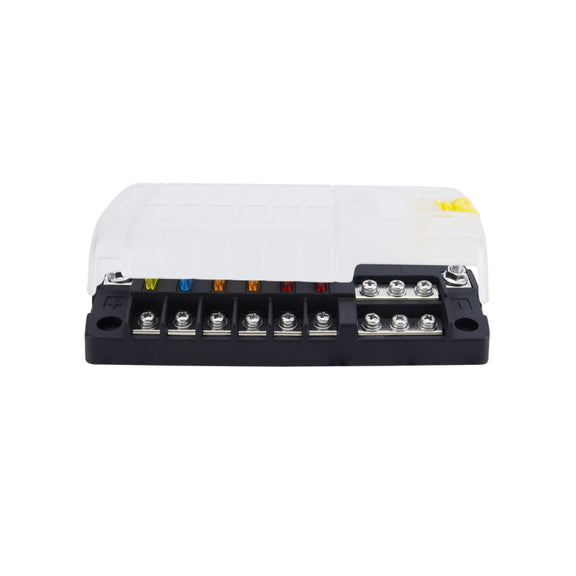 RV Yacht 12-way LED Insulated Flame-retardant Fuse Holder Box with Wire(Configuration 2)