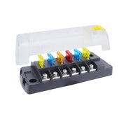 6-Way Plug-In Insulated Cover Fuse Box For Cars Yachts, Set: Enhanced Version A