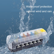 6-Way Plug-In Insulated Cover Fuse Box For Cars Yachts, Set: Enhanced Version B