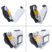 80A Car Audio Amplifier Modified Solid Brass Fuse Holder With Transparent Cover, Specifications: 4-way