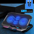 ICE COOREL K22 4-fans Adjustable Laptop Radiator Base with Atmosphere Light with LCD Display - free shipping - PMC TechLife - Order now!