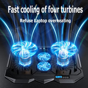 ICE COOREL K22 4-fans Adjustable Laptop Radiator Base with Atmosphere Light with Speed Regulation