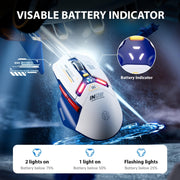 Inphic IN9 Tri-mode Wireless Bluetooth Gaming Office Computer Mouse(White)