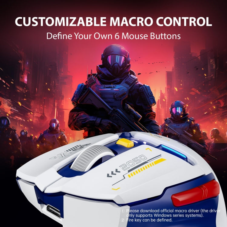Inphic IN9 Tri-mode Wireless Bluetooth Gaming Office Computer Mouse(Blue)