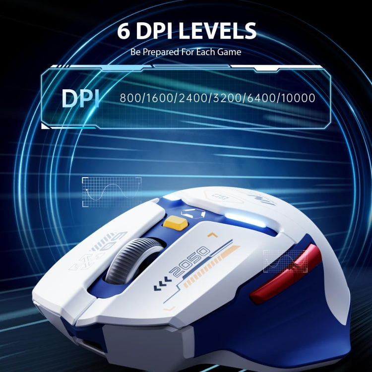 Inphic IN9 Tri-mode Wireless Bluetooth Gaming Office Computer Mouse(White)