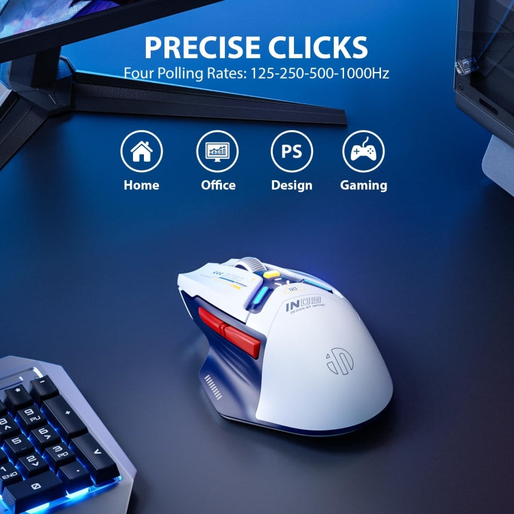 Inphic IN9 Tri-mode Wireless Bluetooth Gaming Office Computer Mouse(Blue)