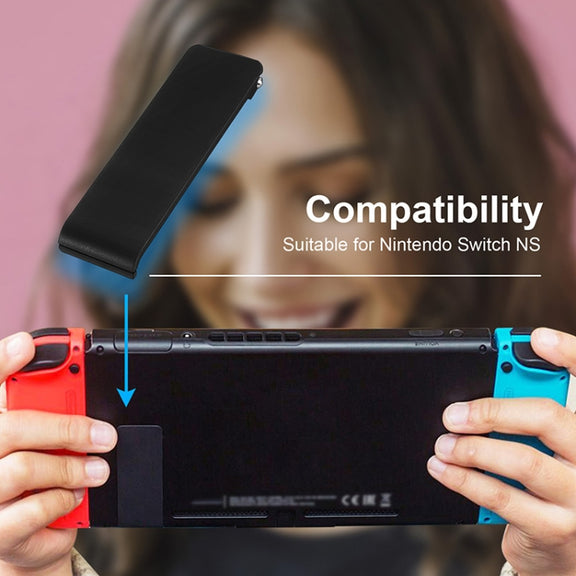 For Nintendo Switch Console 2pcs Replacement Kickstand Back Shell Holder(Black)