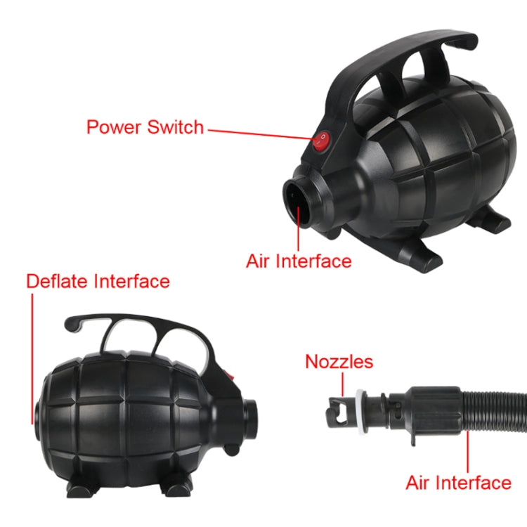 Electric Air Pump Household Inflatable Pump 600W High Power Electric Inflator, Plug: US Plug