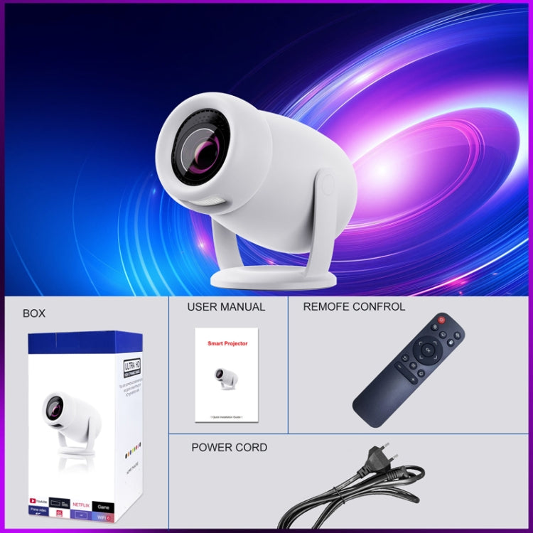 HY400 Android 12.0 System Intelligent Projector Portable Family Projector UK Plug