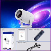 HY400 Android 12.0 System Intelligent Projector Portable Family Projector UK Plug