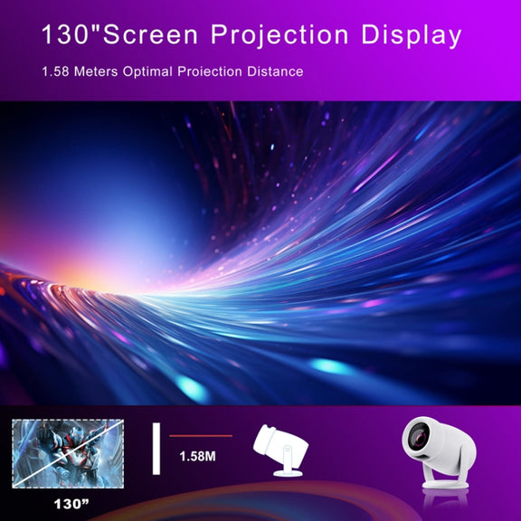 HY400 Android 12.0 System Intelligent Projector Portable Family Projector UK Plug