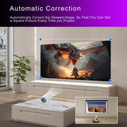 HY400 Android 12.0 System Intelligent Projector Portable Family Projector US Plug