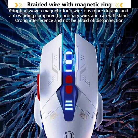 Inphic W9P Glowing Computer Gaming Wired Mouse(Silent Version)