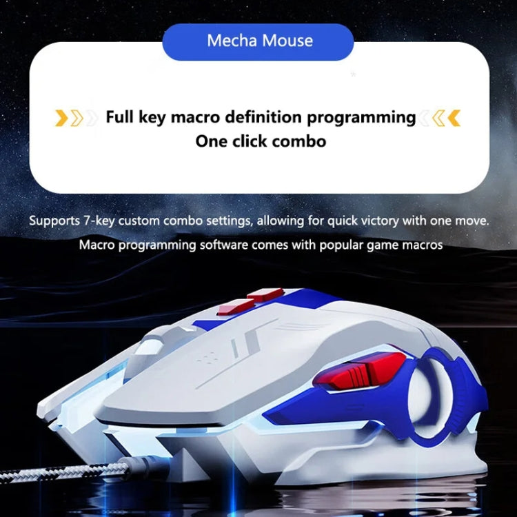 Inphic W9P Glowing Computer Gaming Wired Mouse(Silent Version)