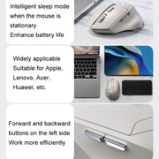 Inphic DR6 2.4G Wireless + Bluetooth 5.0/4.0 Tri-mode Charging Mute Office Gaming Computer Mouse(White Apricot)