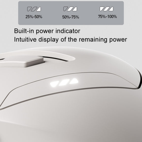 Inphic DR6 2.4G Wireless + Bluetooth 5.0/4.0 Tri-mode Charging Mute Office Gaming Computer Mouse(White Apricot)