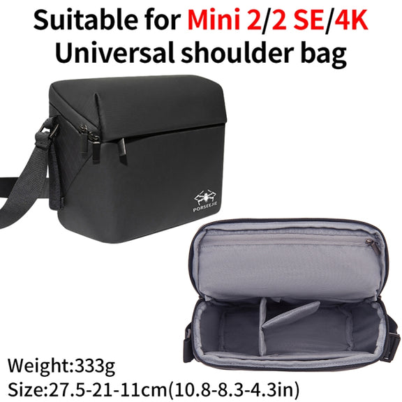 For DJI Mini 4K / Mini 2 SE / Mini 2 Portable Water-resistant Shoulder Bag Messenger Bag(Black)