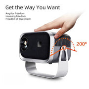 Android 4K HD Version Portable Mini Projector Smart Home Theater(EU Plug)