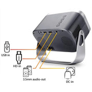 Android 4K HD Version Portable Mini Projector Smart Home Theater(EU Plug)