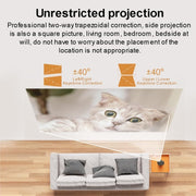Android 4K HD Version Portable Mini Projector Smart Home Theater(US Plug)