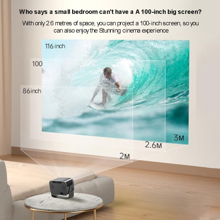 Same Screen Version For Mobile Phone Portable Mini Projector Smart Home Theater(UK Plug)