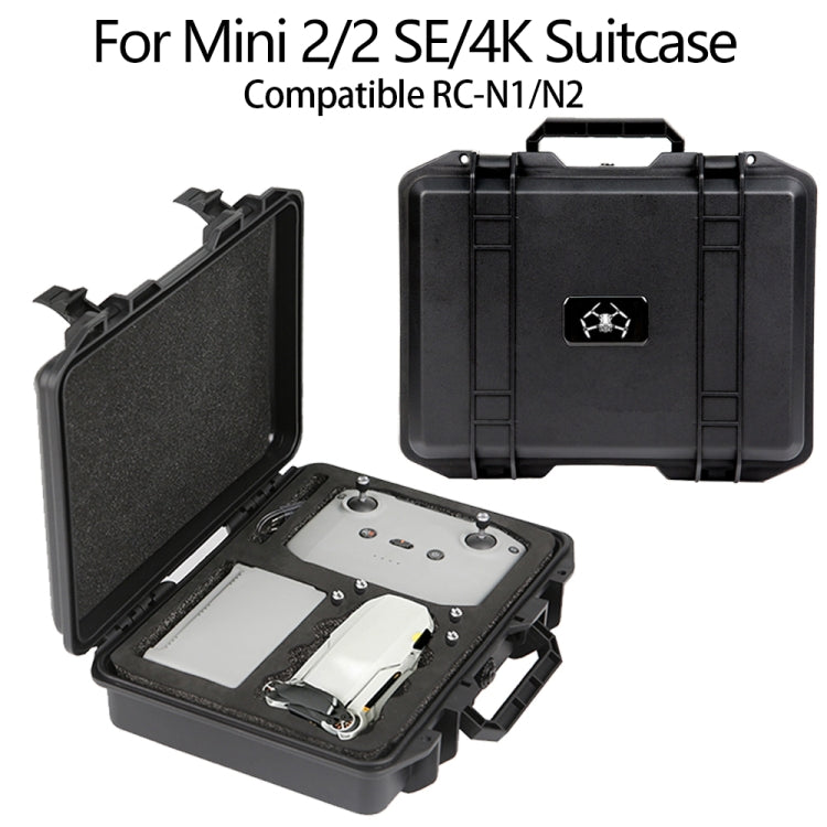 For DJI Mini 4K / Mini 2 SE / Mini 2 Suitcase Explosion-Proof Box Compatible With RC-N1 / N2(Black)