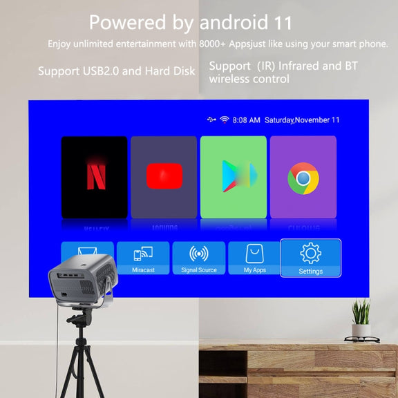 4K Smart Android Portable Projector AU Plug