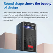 TOUMEI C900 Outdoor Portable Built-In Battery 4K HD Home Music Projector EU Plug(Black)