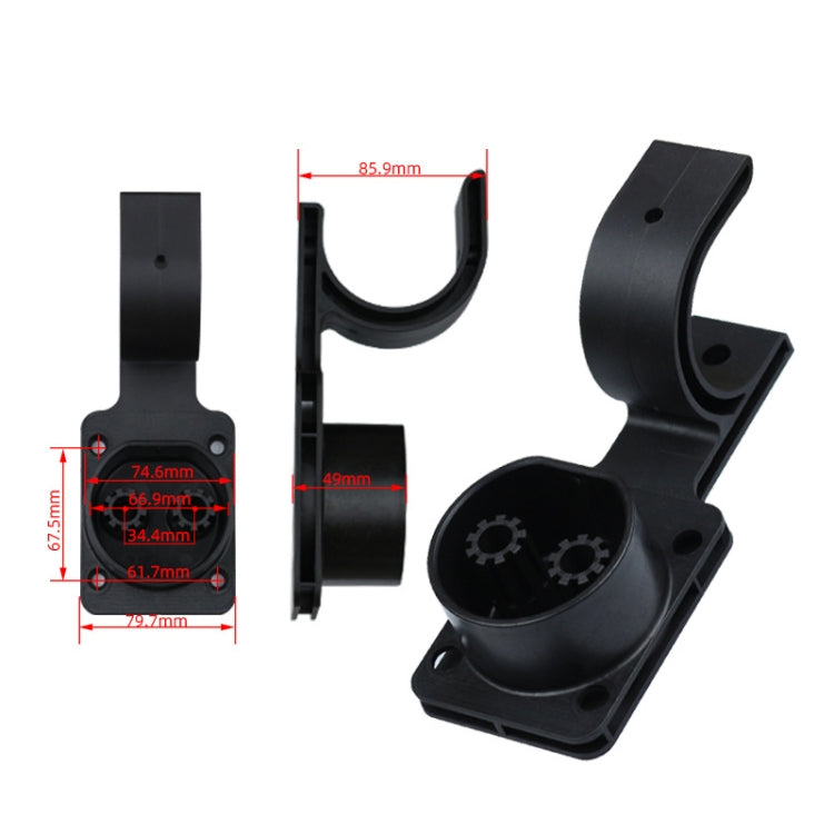 Electric Vehicle Charging Pile Hanging Wire Fixing Bracket(Black)