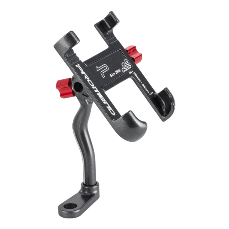 PROMEND Aluminum Alloy Cell Phone Holder Adjustable Angle Rotating Motorcycle Navigation Support, Style: SJJ-299E Rear View Mirror Titanium Color