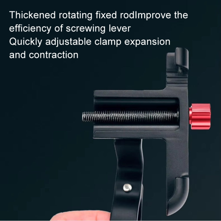 PROMEND Aluminum Alloy Cell Phone Holder Adjustable Angle Rotating Motorcycle Navigation Support, Style: SJJ-299E Rear View Mirror Titanium Color