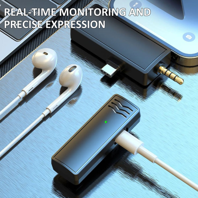 3 In 1 Wireless Lavalier Microphone For iPhone Type-C / USB-C 3.5mm Jack Smartphone SLR Camera PC 1 Drag 1
