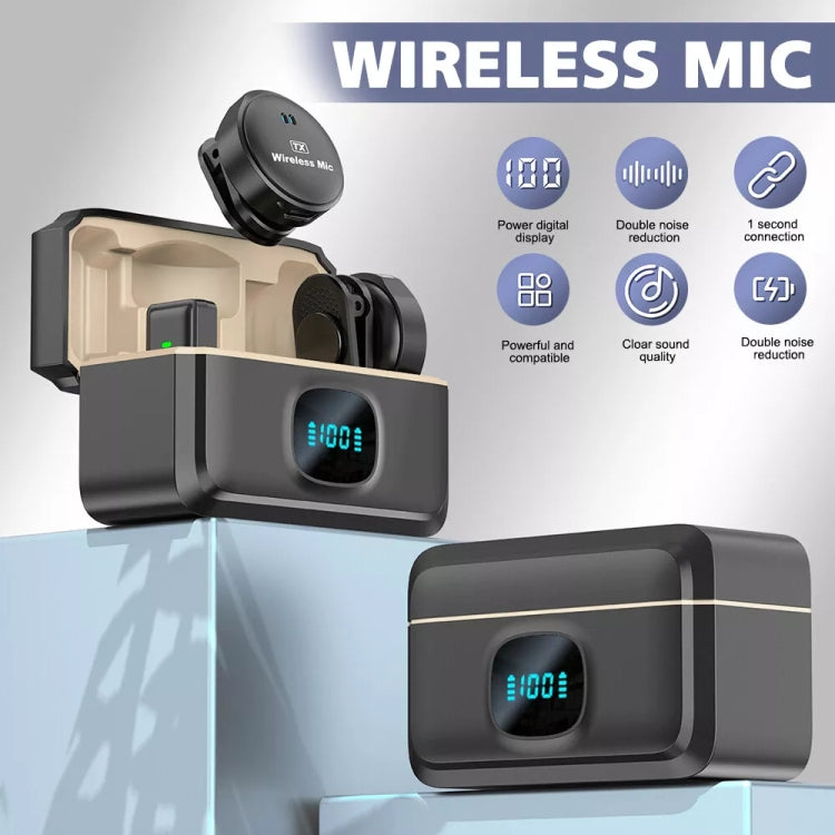 8 Pin Wireless Lavalier Button Microphone With Magnetic Suction & Back Clip Design
