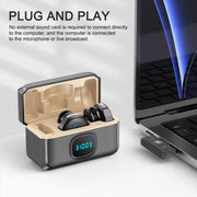 8 Pin Wireless Lavalier Button Microphone With Magnetic Suction & Back Clip Design