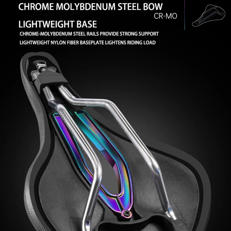 PROMEND SD-577 Bicycle Honeycomb Bionic Structure Saddle Hollow Steel Bow Breathable Comfort Saddle, Size: M(Black Surface Colorful Shell Bottom)