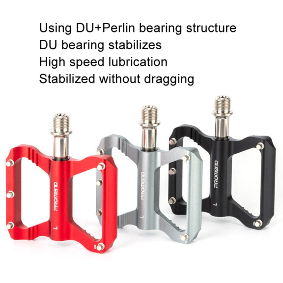PROMEND PD-R41L 1pair Bicycle Aluminum Alloy Perrin Bearing Pedals(Red)