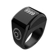 Equantu Smart Bluetooth Finger Counter Muslim Prayer Time Reminder Ring, Style: Black 18mm - free shipping - PMC TechLife - Order now!