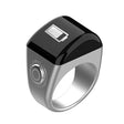Equantu Smart Bluetooth Finger Counter Muslim Prayer Time Reminder Ring, Style: Silver 20mm - free shipping - PMC TechLife - Order now!