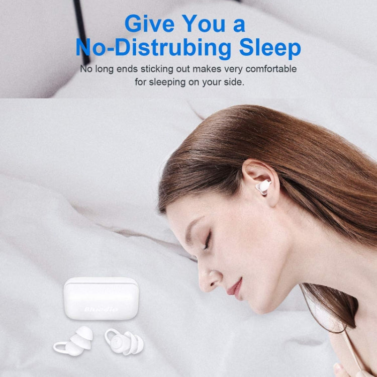 Bluedio NE Sleeping Silicone Earplugs Noise Reducing Soundproofing Earplugs With Storage Case(White)