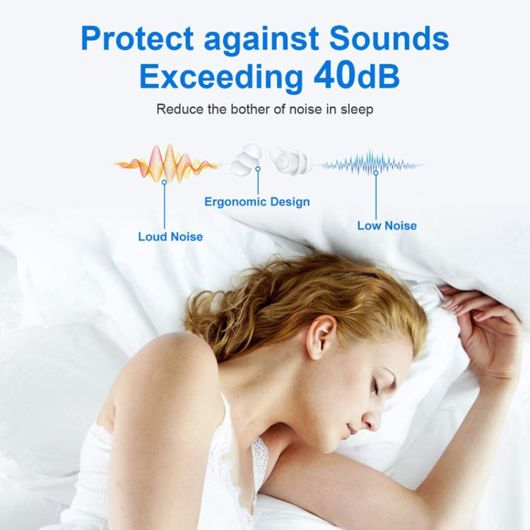 Bluedio NE Sleeping Silicone Earplugs Noise Reducing Soundproofing Earplugs With Storage Case(White)