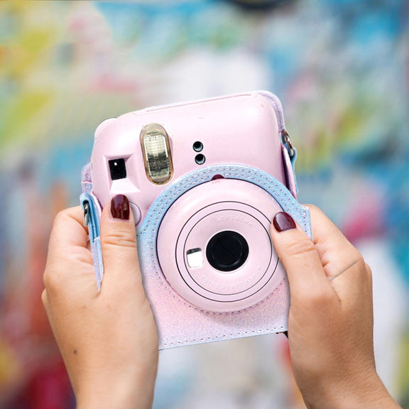 Colorful Starry Sky Camera Protection Bag For Fujifilm Instax Mini 12(Blue Pink)
