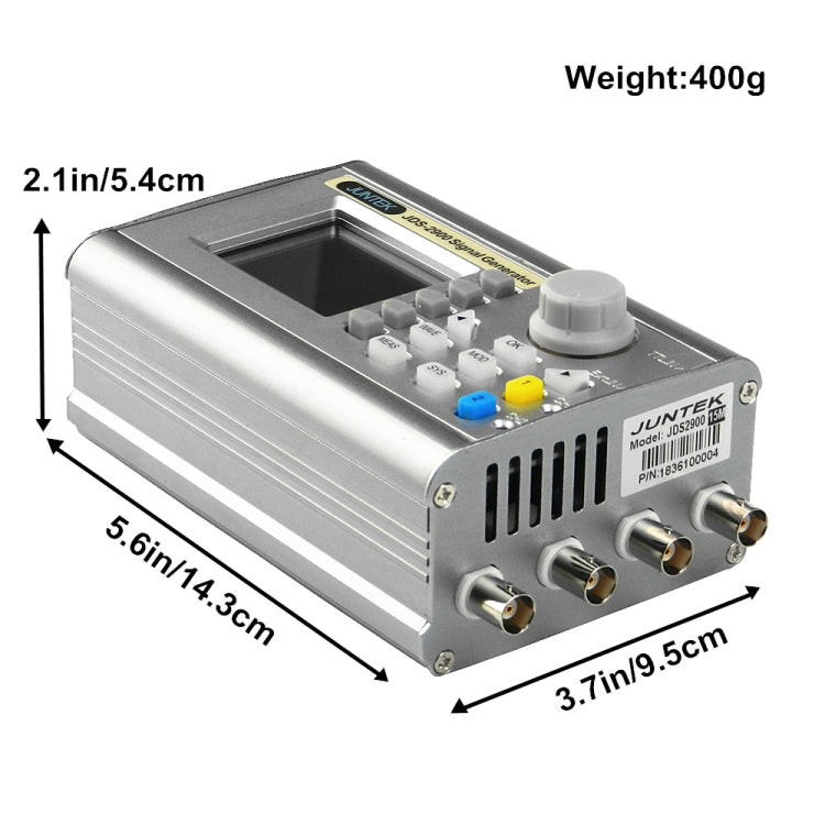 JUNTEK Programmable Dual-Channel DDS Function Arbitrary Waveform Signal Generator, Frequency: 40MHz(EU Plug)