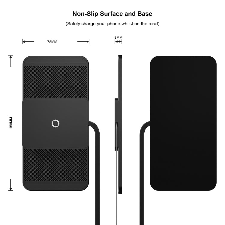 Avoid Camera Universal Car Wireless Charger Anti-slip Mat(USB Interface 0.3m)