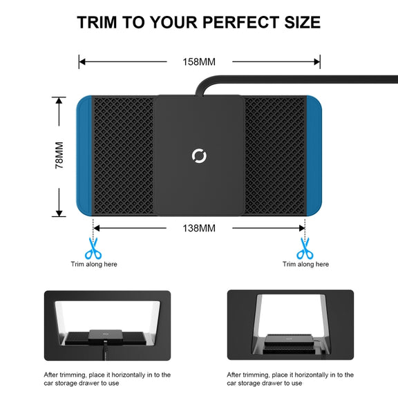 Avoid Camera Universal Car Wireless Charger Anti-slip Mat(USB Interface 0.3m)