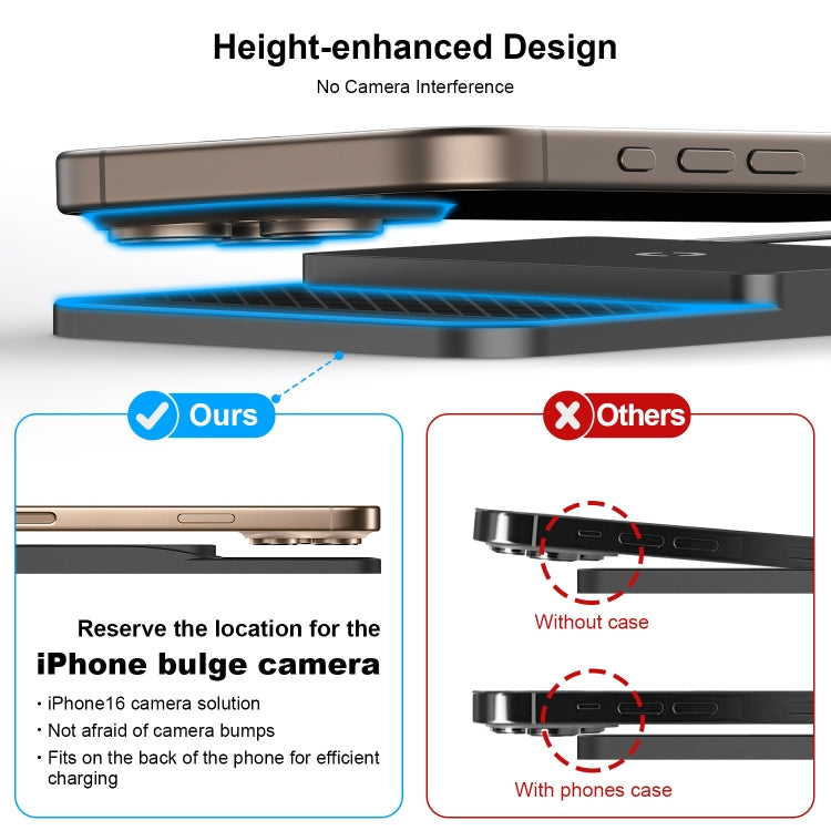 Avoid Camera Universal Car Wireless Charger Anti-slip Mat(USB Interface 0.3m)